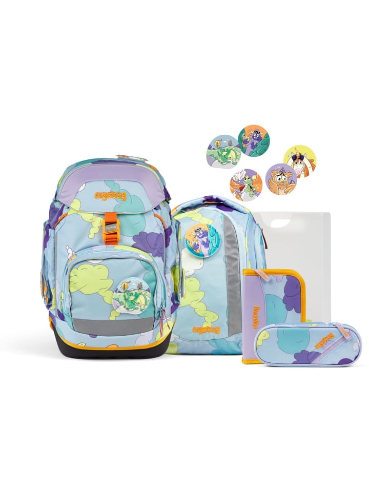 

Ergobag Набор из 6 школьных рюкзаков, плюшевый мишка Daydream в стиле комиксов, синего цвета