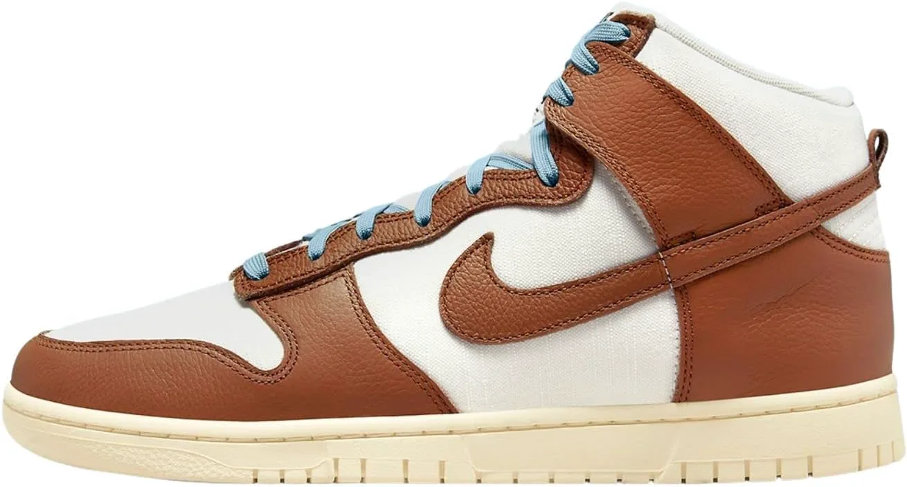 

Мужские кроссовки Nike Dunk Hi Retro PRM, коричневый/белый
