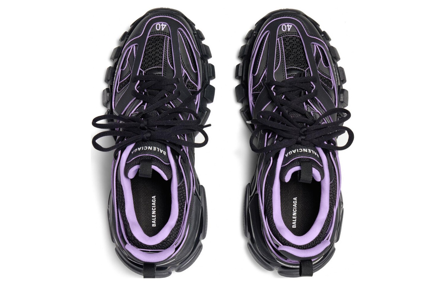 Кроссовки Balenciaga Lifestyle Shoes Women's Low-top Black/purple, черный — фото 3