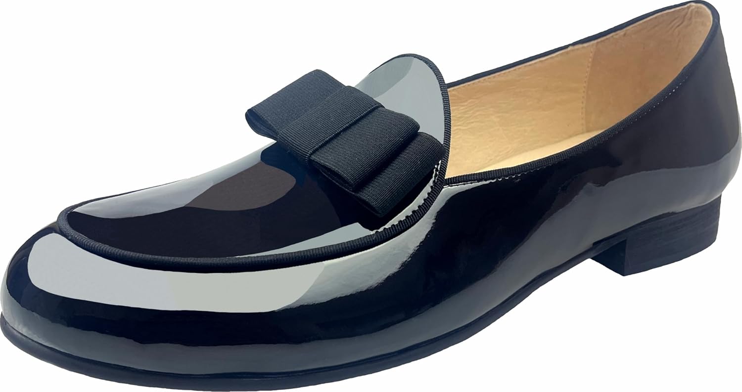 

Мужские кожаные лоферы Justar, бельгийские формальные туфли без шнурков с бантом, пенни-флэт для торжеств, черный