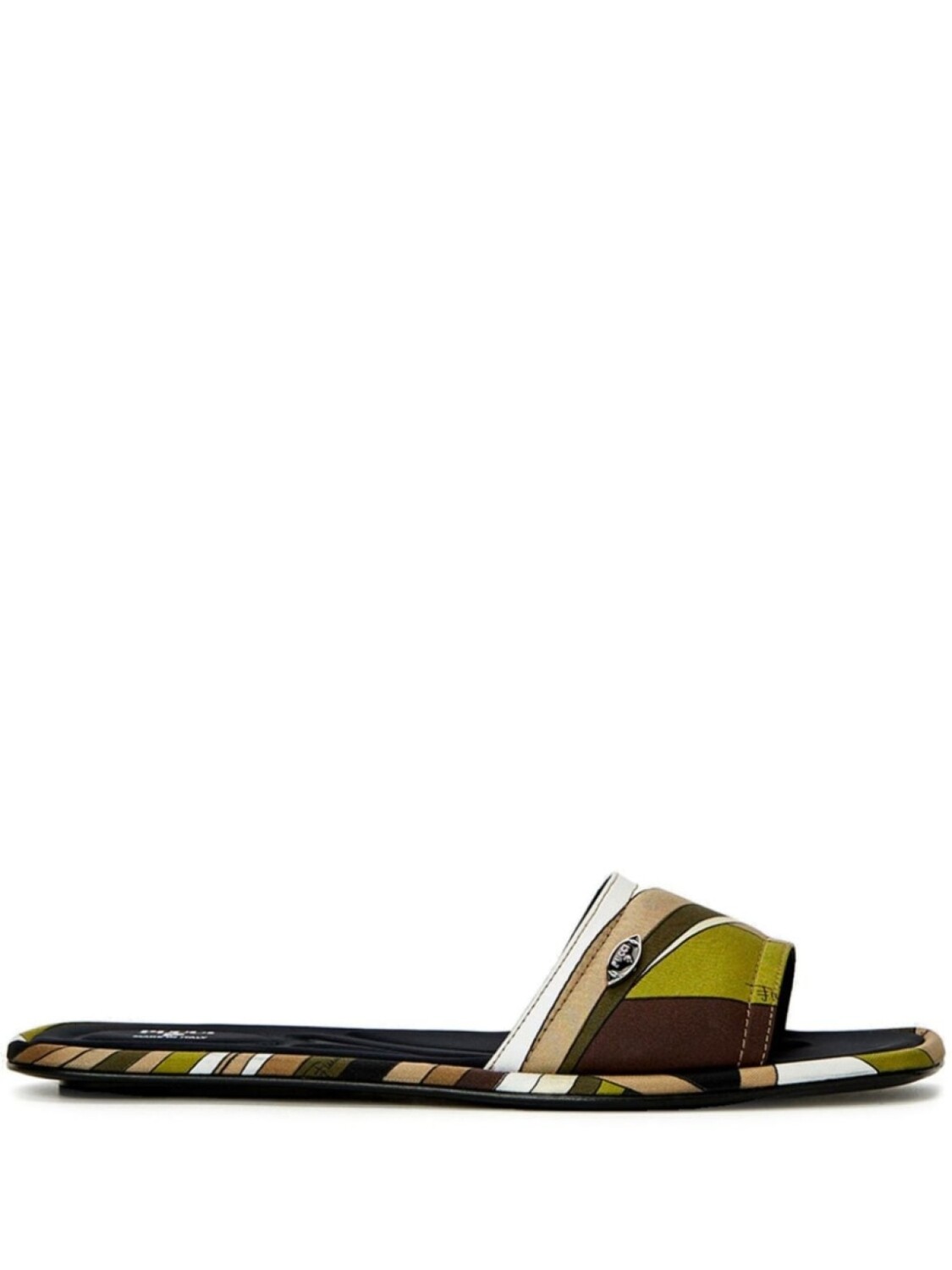 

PUCCI пляжные шелковые сандалии, зеленый
