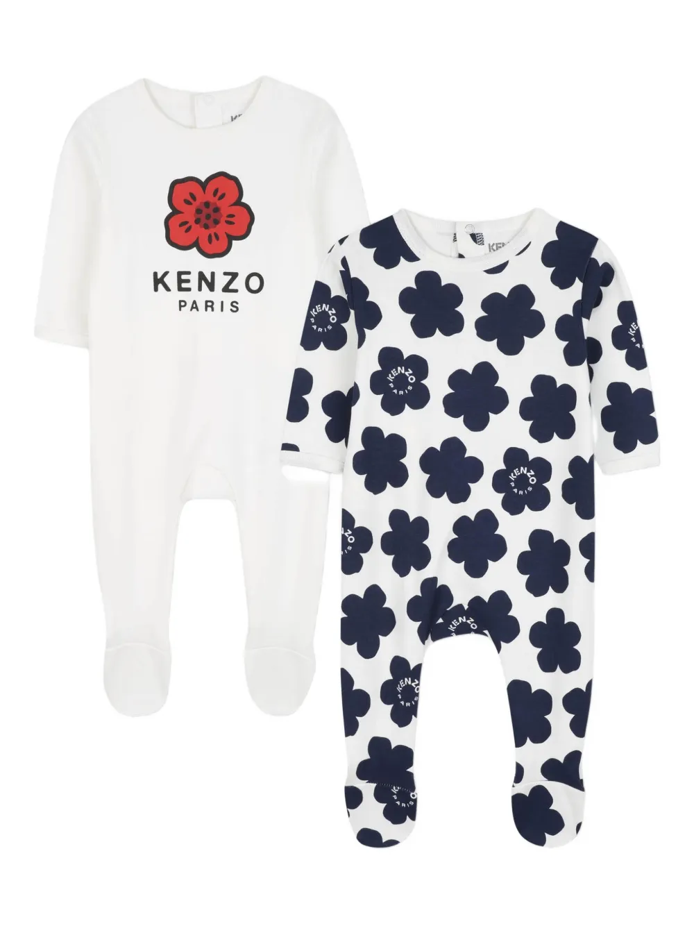 Пижама с цветочным принтом Kenzo Kids, белый — фото 2