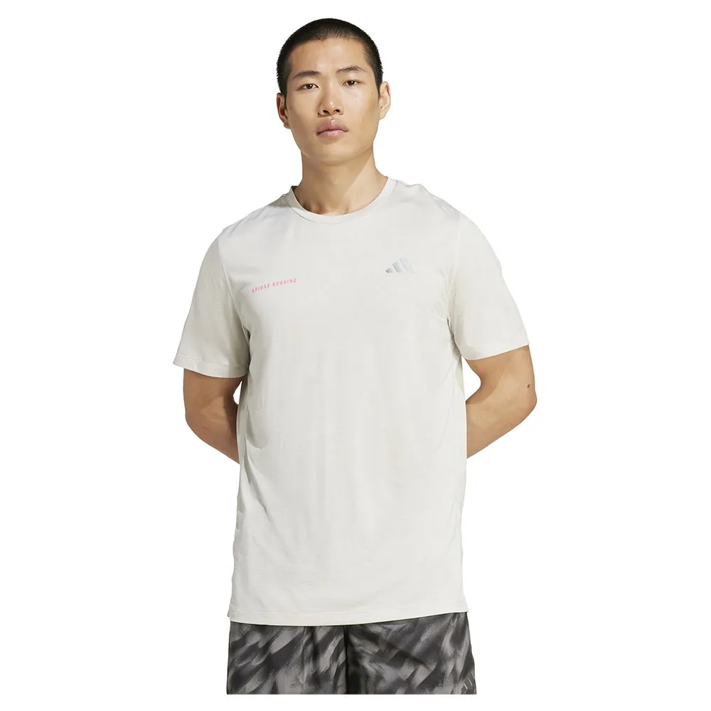 

Футболка с коротким рукавом спортивная adidas Own The Run Melange, серый