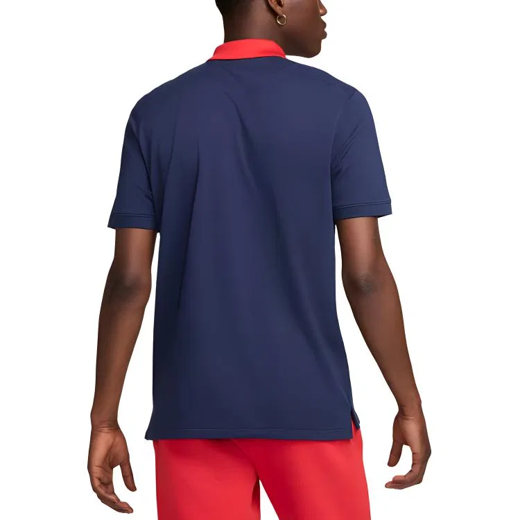 Поло Nike Dri FIT футбольное темно-синее — фото 3