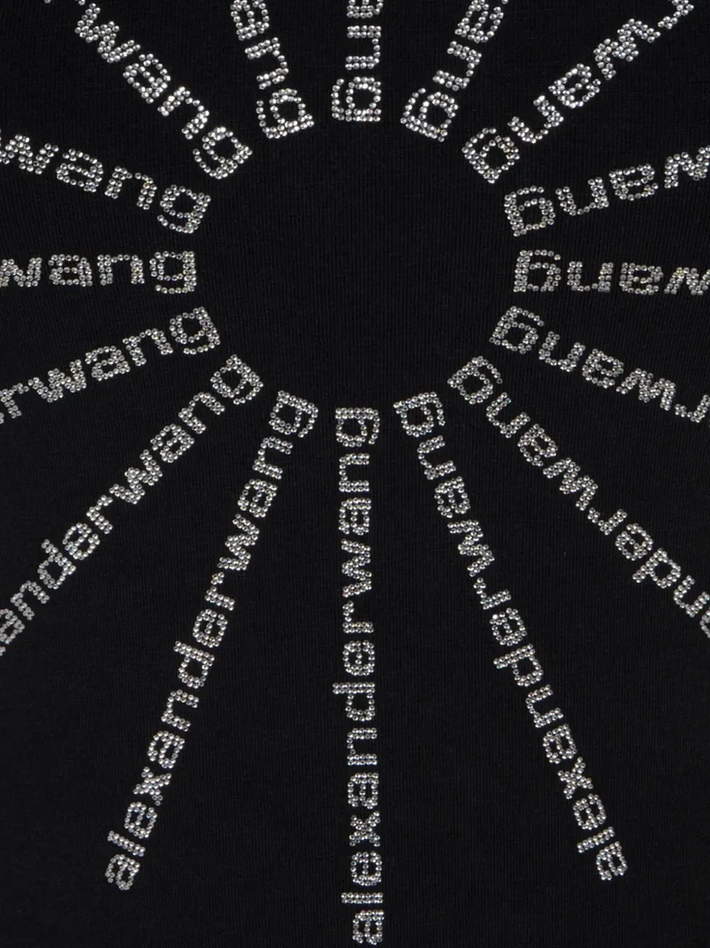 Футболка с кристаллами Alexander Wang, черный — фото 3
