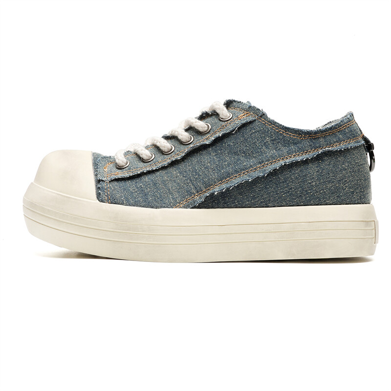 

Холщовые кеды унисекс с низким верхом Kungfudeer, цвет Denim Blue