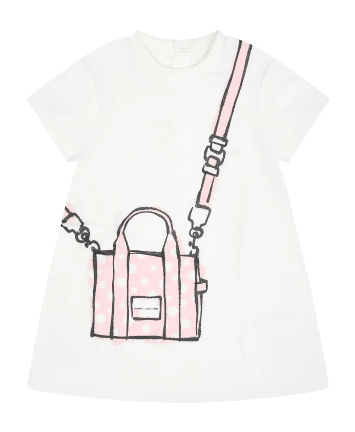 

Платье S с короткими рукавами и логотипом Marc Jacobs, белый