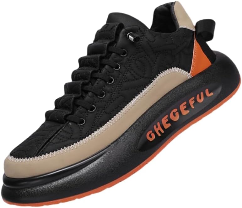 

Кроссовки Clolinde Comfy Skate Удобные и модные мужские повседневные кроссовки - весенне-летние прогулочные скейт кроссовки, оранжевый