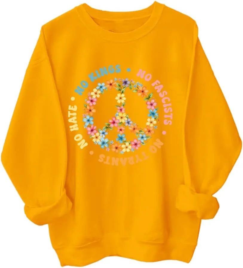 

Толстовка No Kings No Fascists с антифашистским принтом SIMJEW