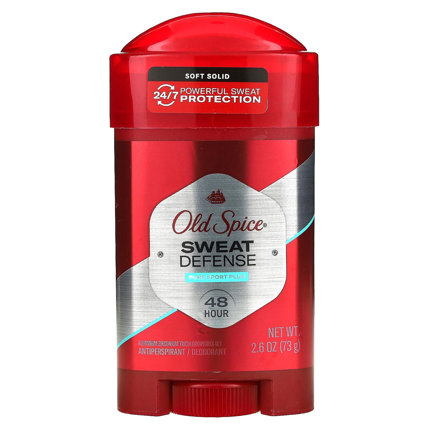 

Дезодорант-антиперспирант Old Spice Sweat Defense Soft Solid Pure Sport Plus, 2,6 унции (73 г)