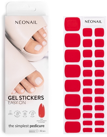 

Наклейки для ногтей для ног NEONAIL Easy On Gel Stickers, P03 32 szt.