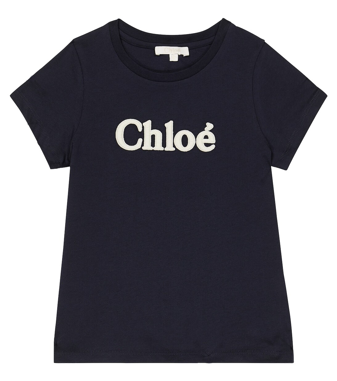 

Футболка из хлопкового джерси с логотипом Chloé, синий