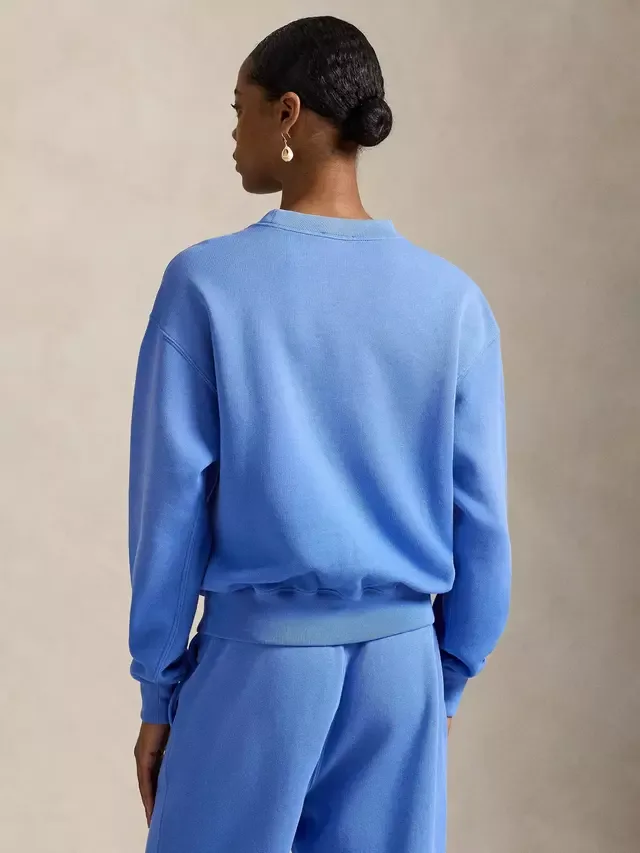 Флисовая толстовка-поло с круглым вырезом, цвет ирисово-синий Ralph Lauren — фото 2