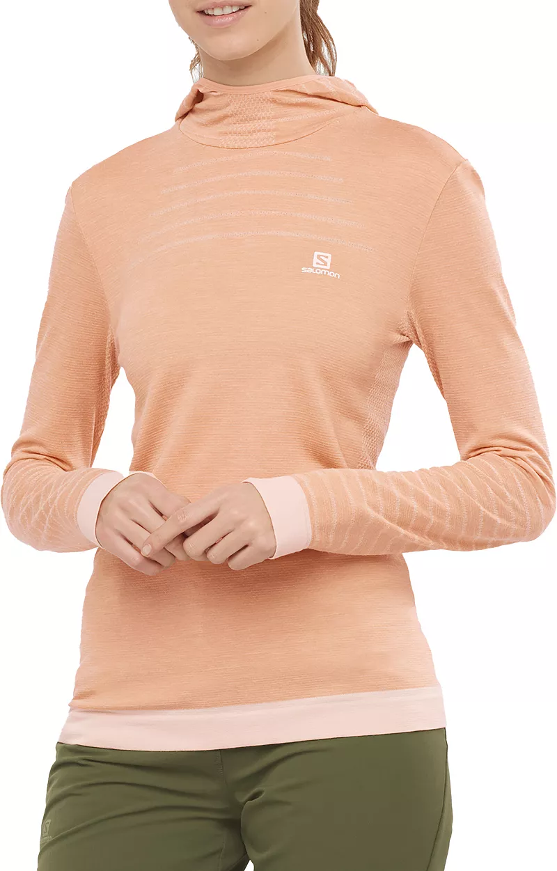 

Женская шерстяная толстовка Salomon Outpeak, цвет Sirocco Heather