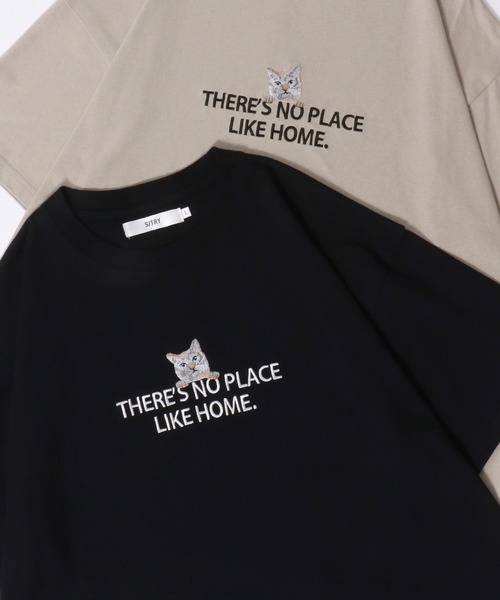 

Футболка оверсайз с короткими рукавами и вышивкой в виде животных SITRY, черный