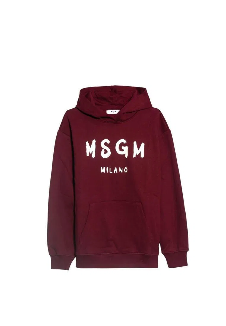 Худи детское, хлопок, белый Msgm — фото 4
