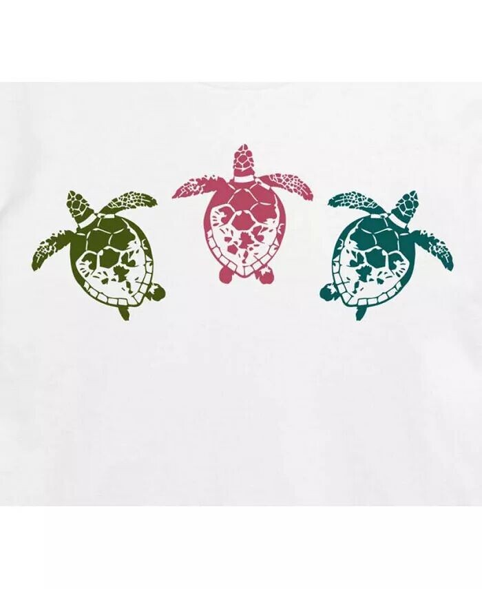Укороченная футболка с черепахами Hybrid Apparel Trendy Juniors Good Vibes Llc, белый — фото 2