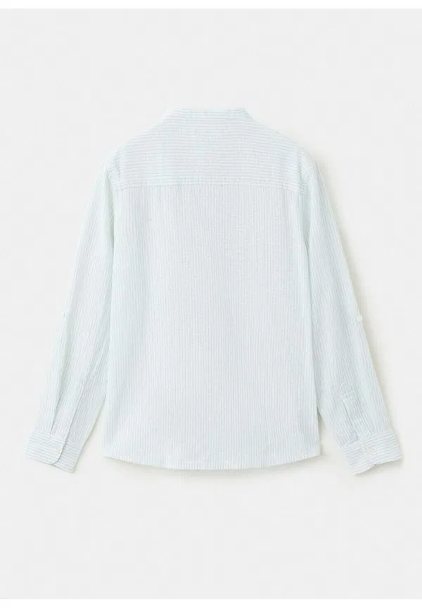 Детская рубашка Mango Kids, Light Green — фото 2