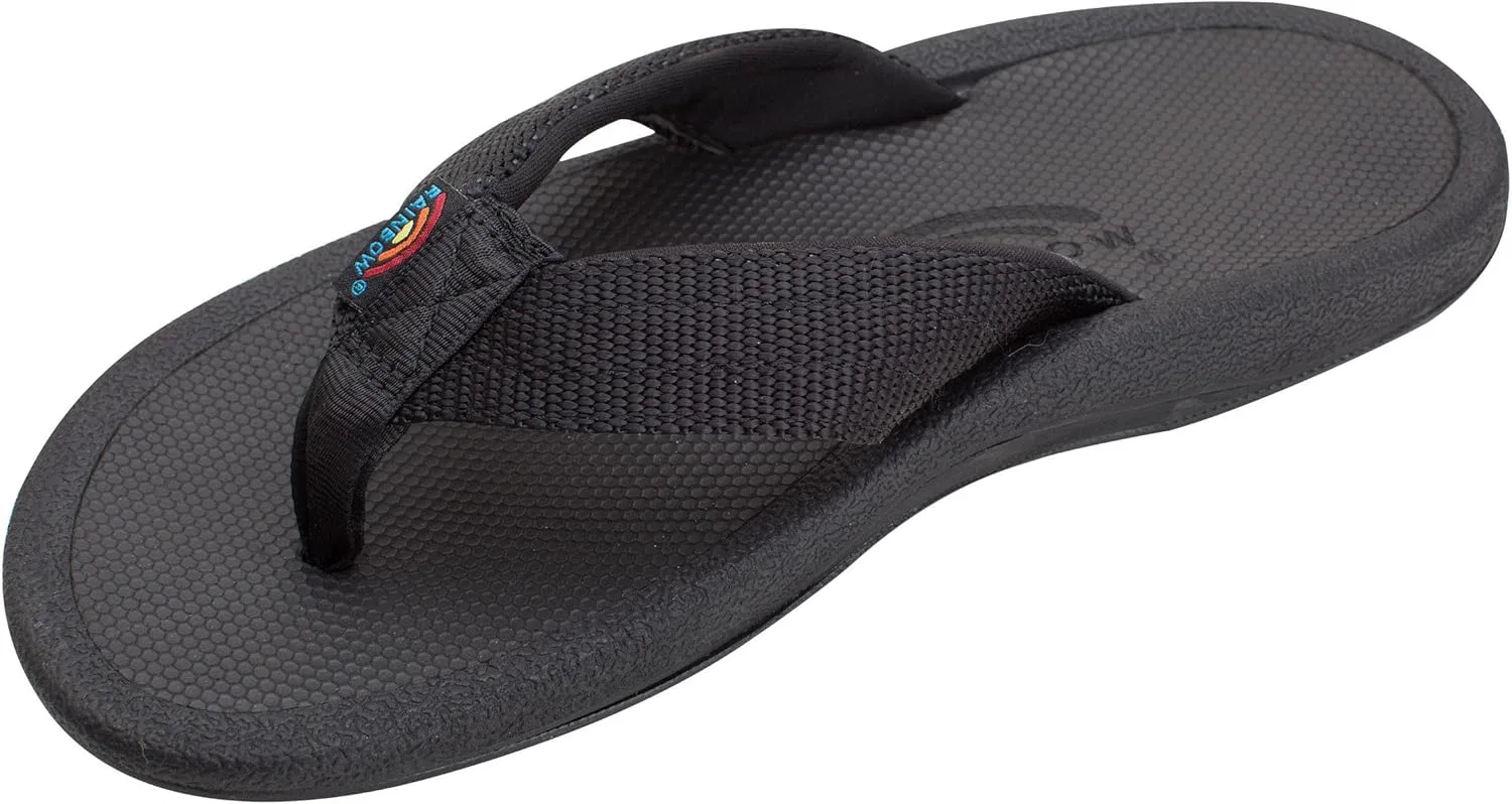 Мужские ортопедические сандалии Rainbow Sandals Mariner с резиновой стелькой и поддержкой свода стопы, Uniform Black