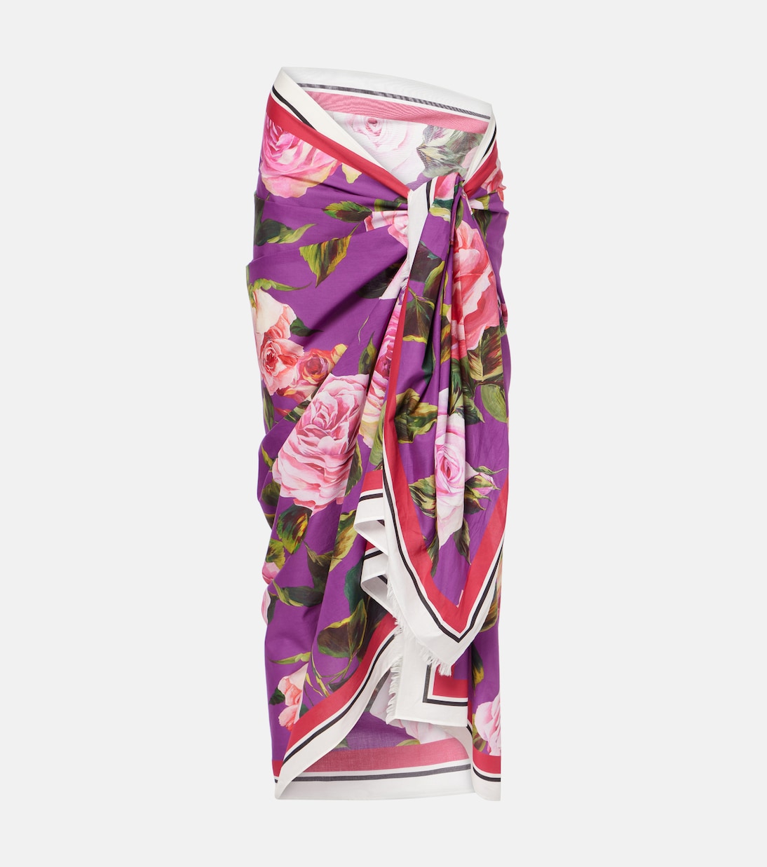 

Цветочный хлопковый пляжный парео Dolce&Gabbana, Verd
