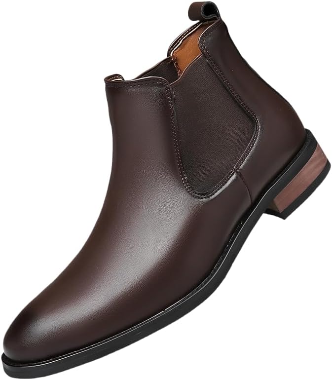 

Модные мужские ботинки, черные и коричневые кожаные туфли Sfwarmart