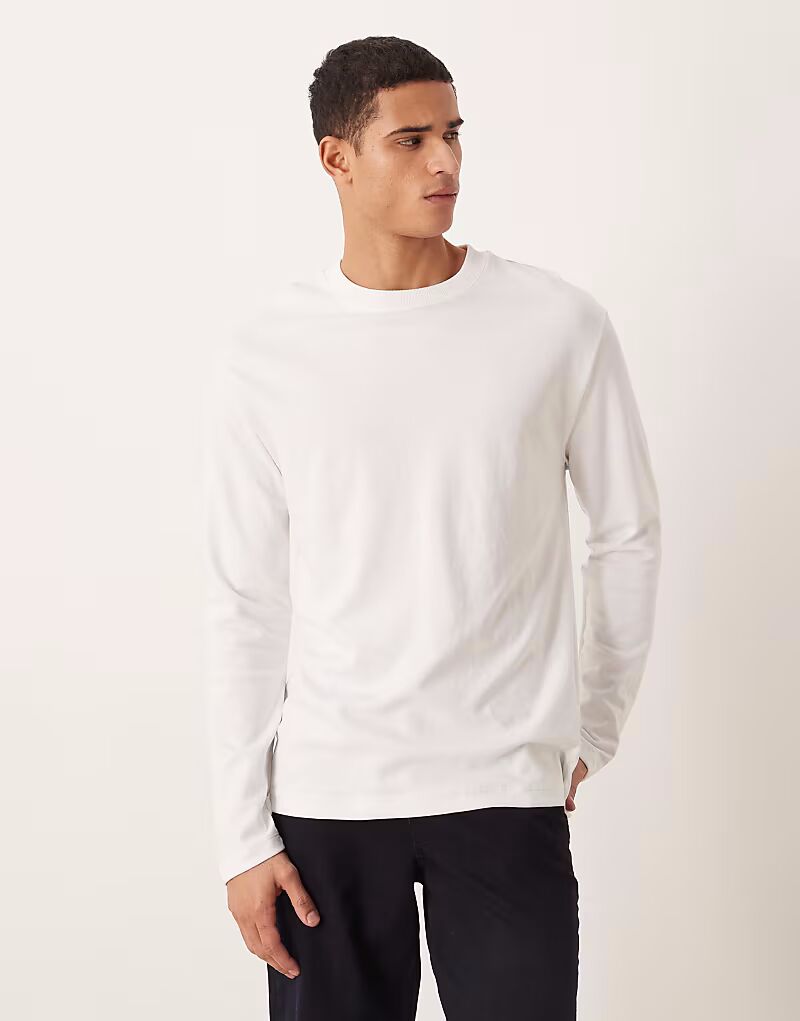 

Плотная свободная футболка с длинными рукавами breathMAX из белого хлопкового смесового материала Asos Design, Белый, Плотная свободная футболка с длинными рукавами breathMAX из белого хлопкового смесового материала Asos Design