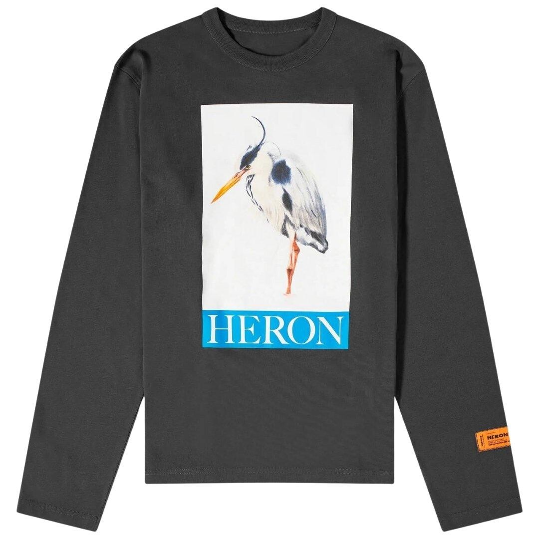 

Черная футболка с длинными рукавами и логотипом Heron Bird в штучной упаковке Heron Preston, черный