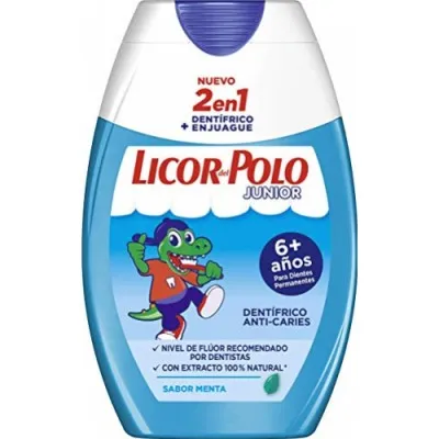 Зубная паста 2 в 1 + ополаскиватель со вкусом клубники Junior Licor Del Polo, 75 ml — фото 2