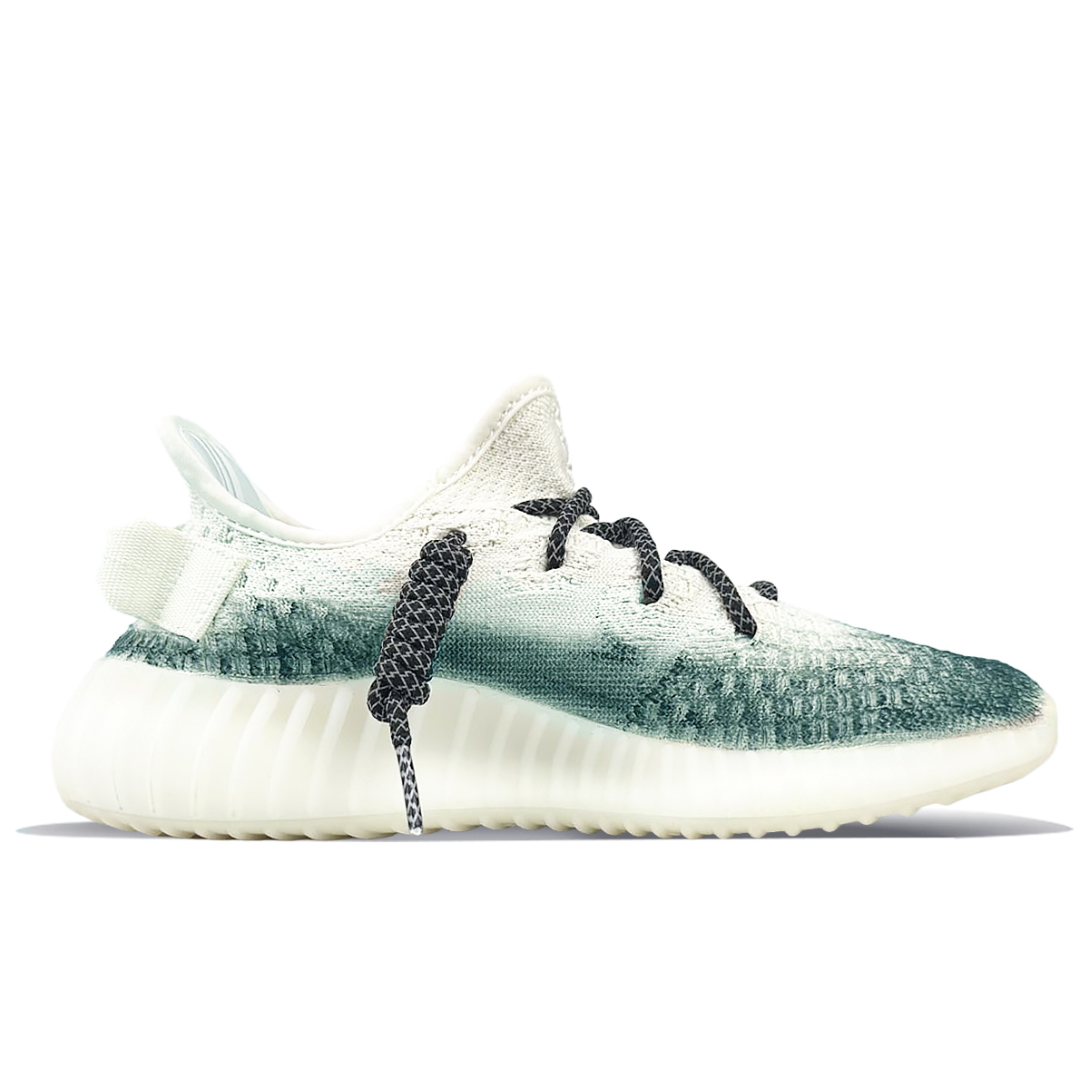 Yeezy Boost 350 V2 Устойчивые к истиранию низкие повседневные кроссовки Unisex Белый Зеленый Adidas Originals — фото 2