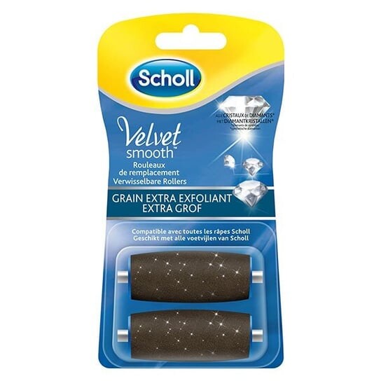 

Сменные блоки для электропилки, 2 шт. Velvet Smooth Express Pedi Crystal Diamonds Extra Exfoliating Grain, Scholl