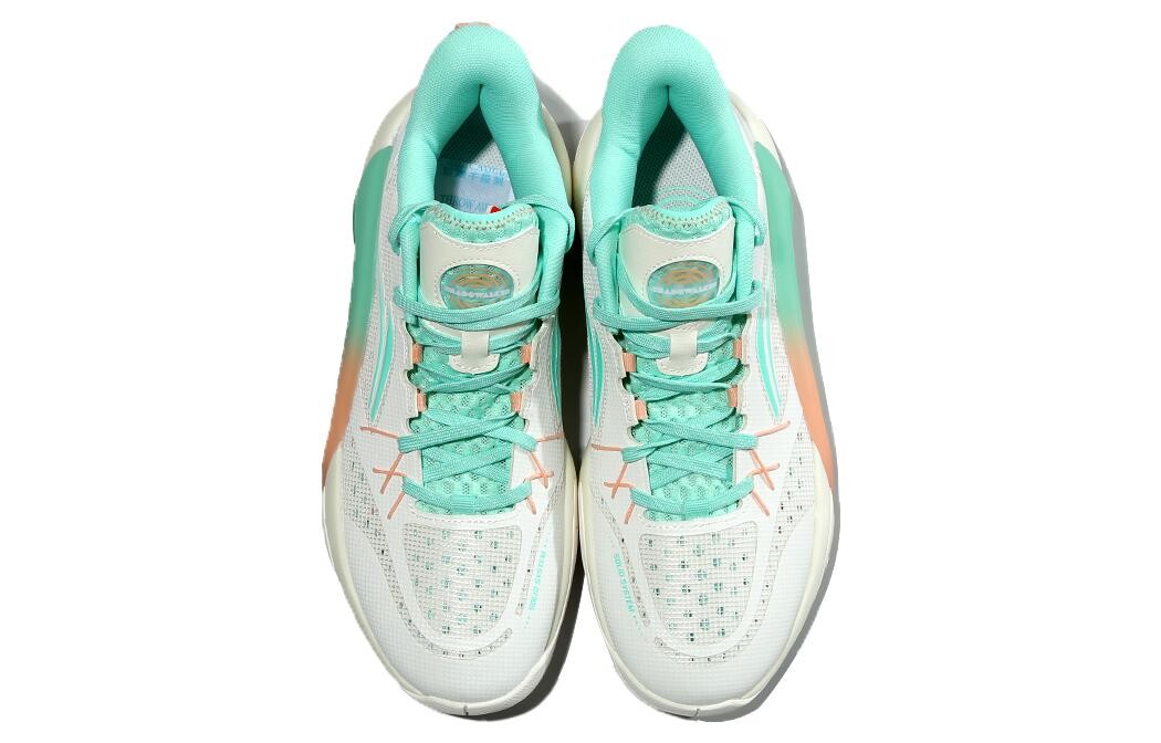 Кроссовки Li Ning Lining Skateboarding Men, белый/бежевый/светло-зеленый — фото 4