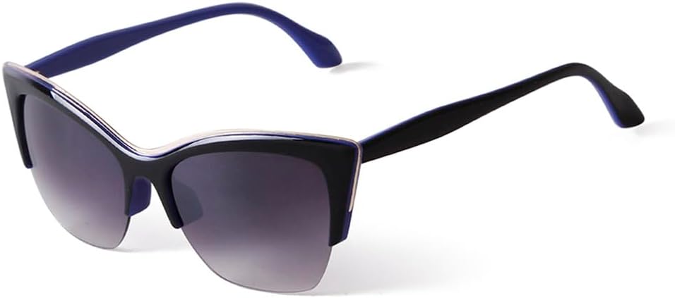 

Винтажные женские солнцезащитные очки «кошачий глаз», полуободковые модные очки, мужские солнцезащитные очки для активного отдыха с защитой от УФ-излучения UV400 MTZJH, C6 Blue