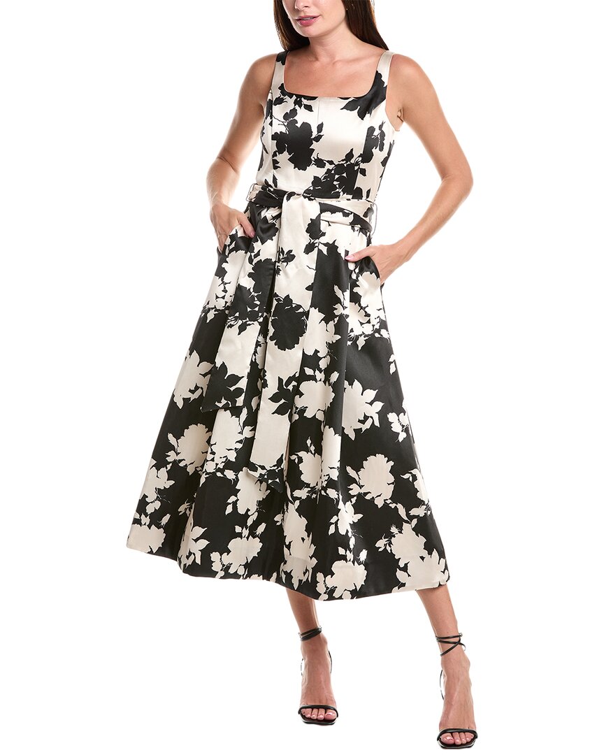 

Джулия Джордан Плиссированное платье миди из твила Julia Jordan, черный