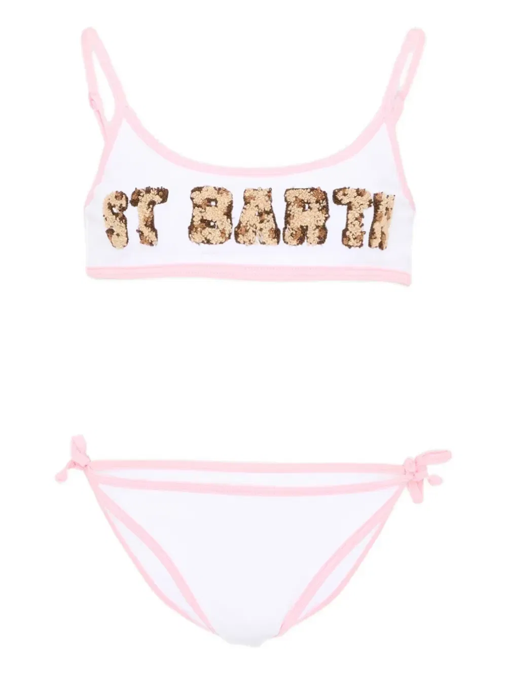 Бикини с надписью MC2 Saint Barth Kids, белый