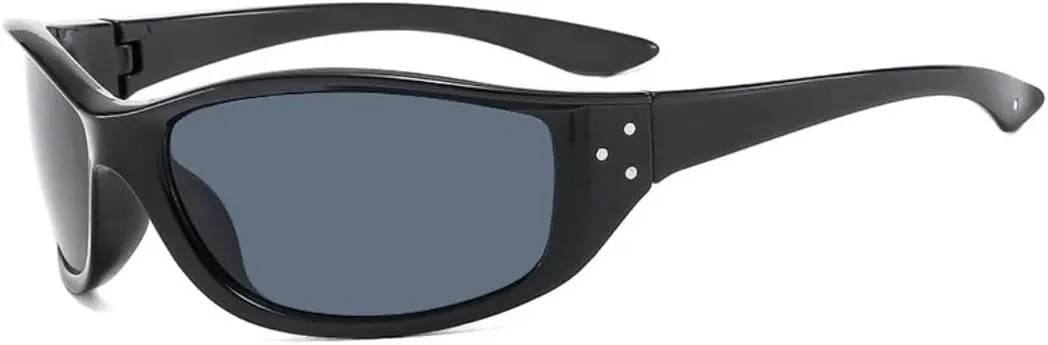 

Ретро-солнцезащитные очки «кошачий глаз» конфетных цветов для женщин, модные заклепки, для активного отдыха, панк-стиль, трендовые для мужчин UATXTAU, Black Gray