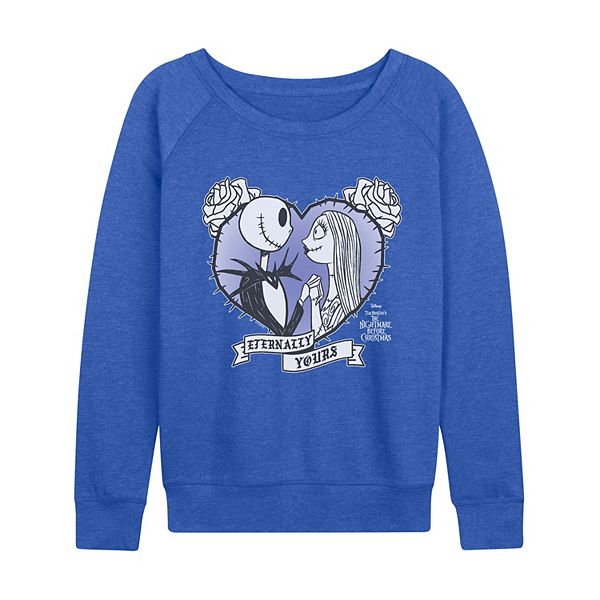 

Женская футболка с длинным рукавом The Nightmare Before Christmas Jack & Sally Disney, Heather Royal Blue