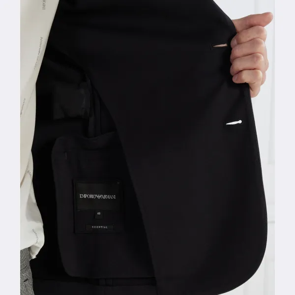 Элегантная куртка классического кроя Emporio Armani, синий — фото 4