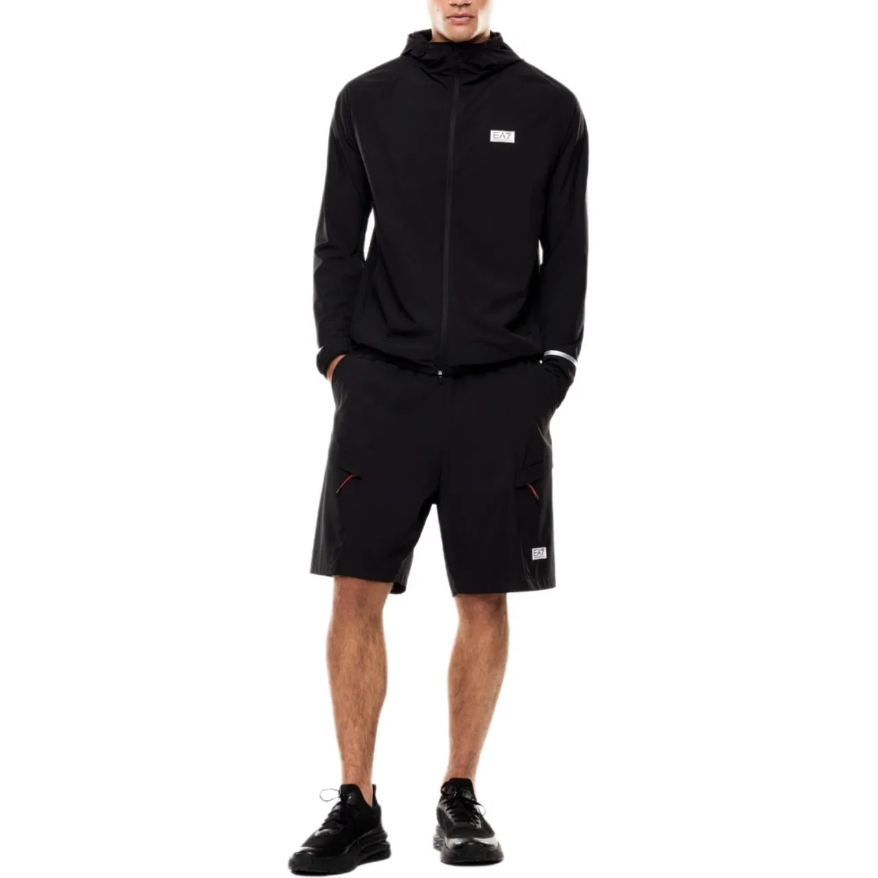 Шорты с логотипом EMPORIO ARMANI, Black — фото 4