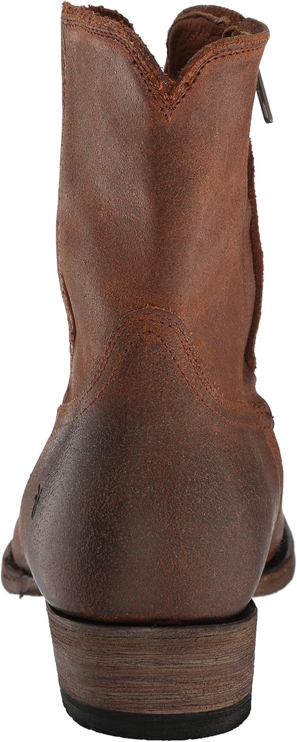 Мужские ботинки Frye Austin Inside Zip - стильная, прочная кожаная обувь с амортизирующей стелькой для комфорта и боковой застежкой-молнией, ковбойский стиль, коричневый — фото 3