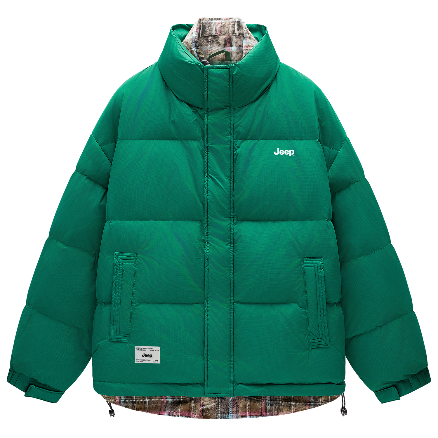 

Пуховик Unisex Thickened Jeep, зеленый "cold-resistant thermal, quality upgraded"