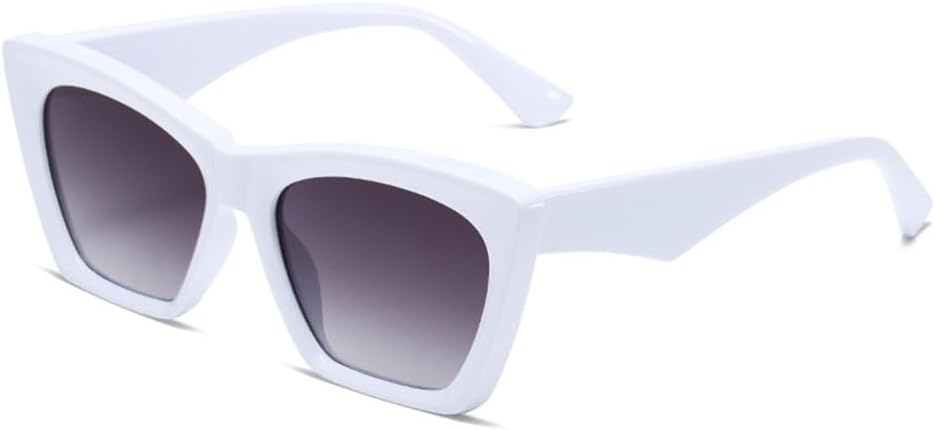 

Солнцезащитные очки UV400 с эффектом «кошачий глаз» и плавным переходом цвета, подходят для женщин и мужчин, для бега и занятий спортом на открытом воздухе UYPTK, White Grey