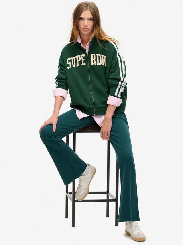 Свободный спортивный топ с аппликацией и молнией Superdry, Enamel Green/Ivory — фото 4