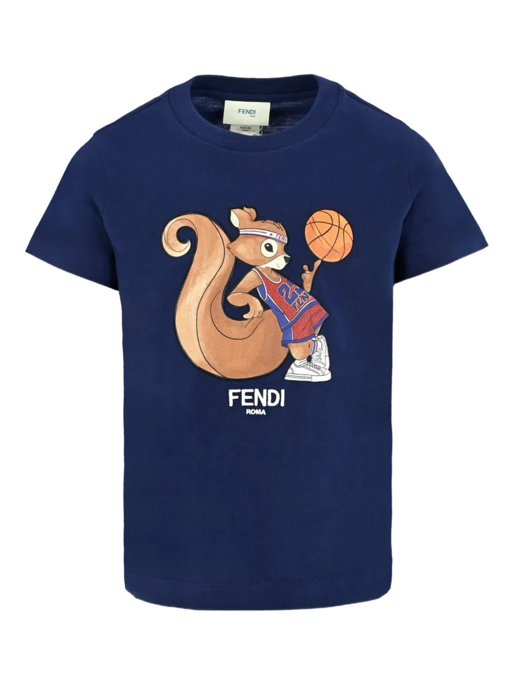 

Футболка с принтом FENDI KIDS, синий
