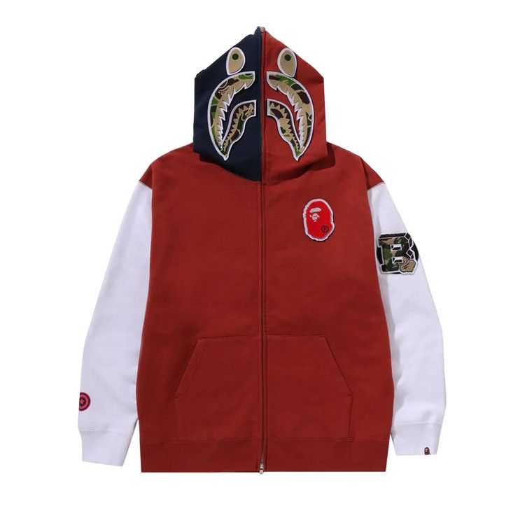 

Худи BAPE Shark Full Zip Hoodie France, Burgundy