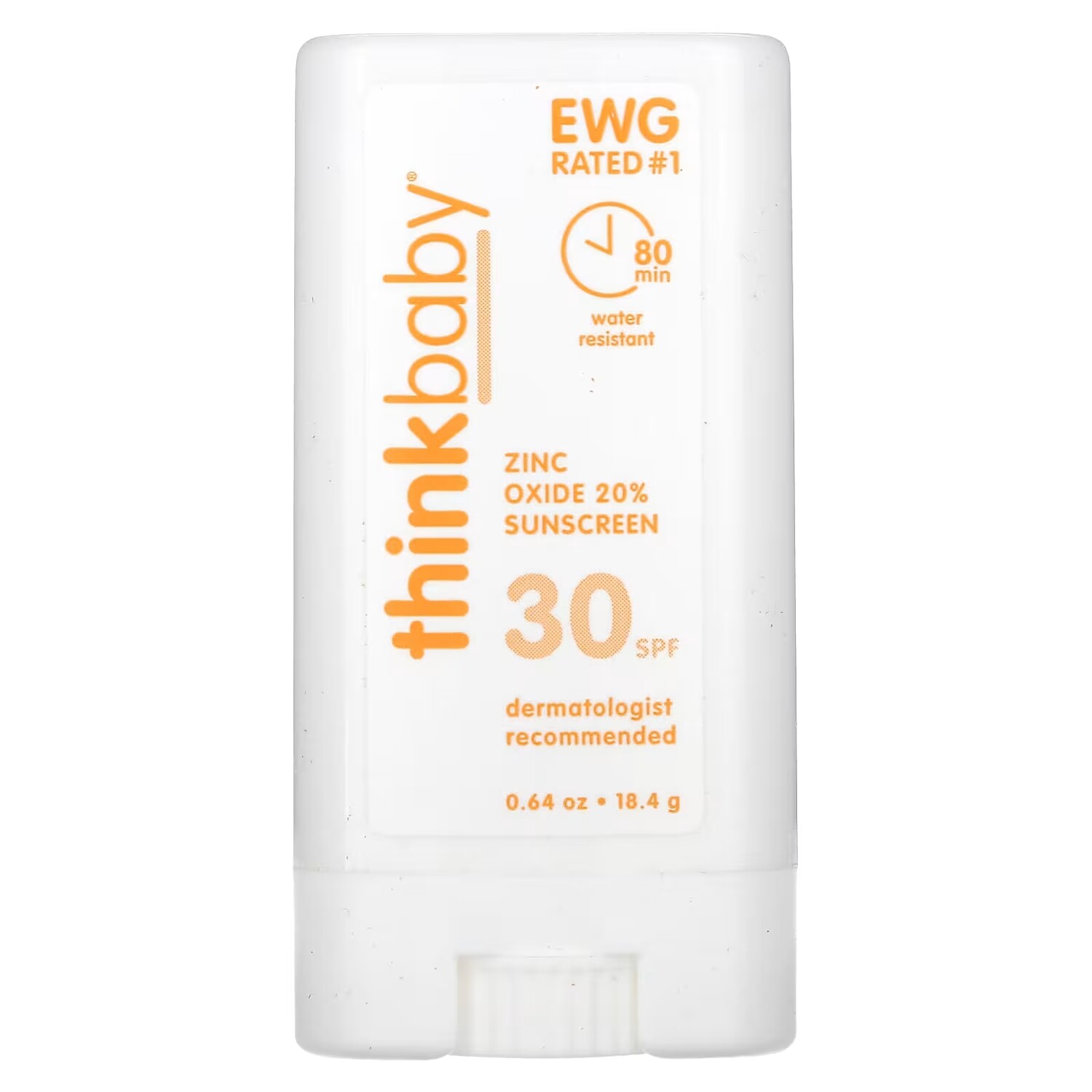 

Солнцезащитный стик think Thinkbaby с оксидом цинка SPF 30, 18,4 г