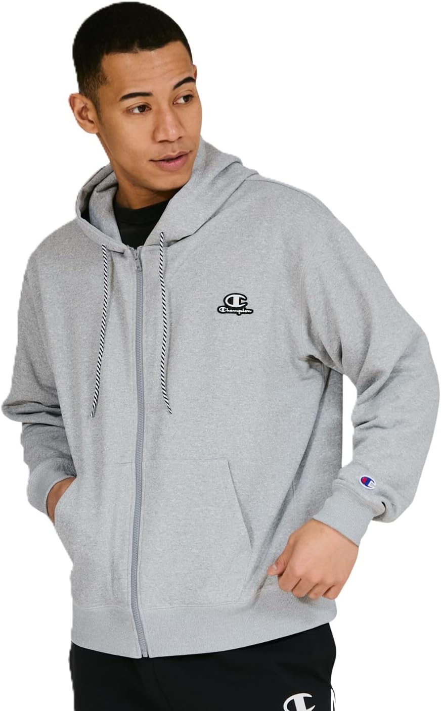 

Мужская толстовка Champion с длинным рукавом, эластичная, быстросохнущая, с нашивкой, свободного кроя, серый