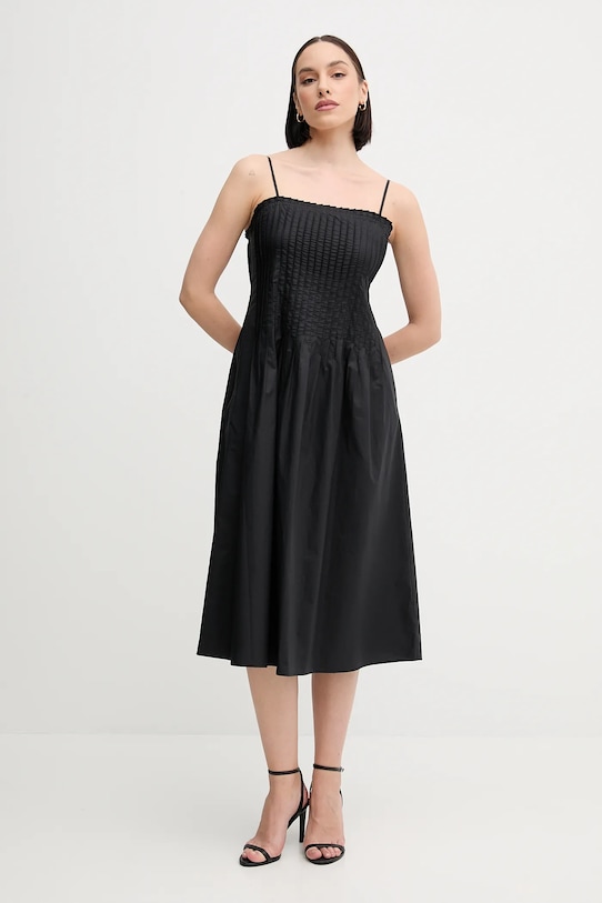 

Хлопковое платье Sisley, черный