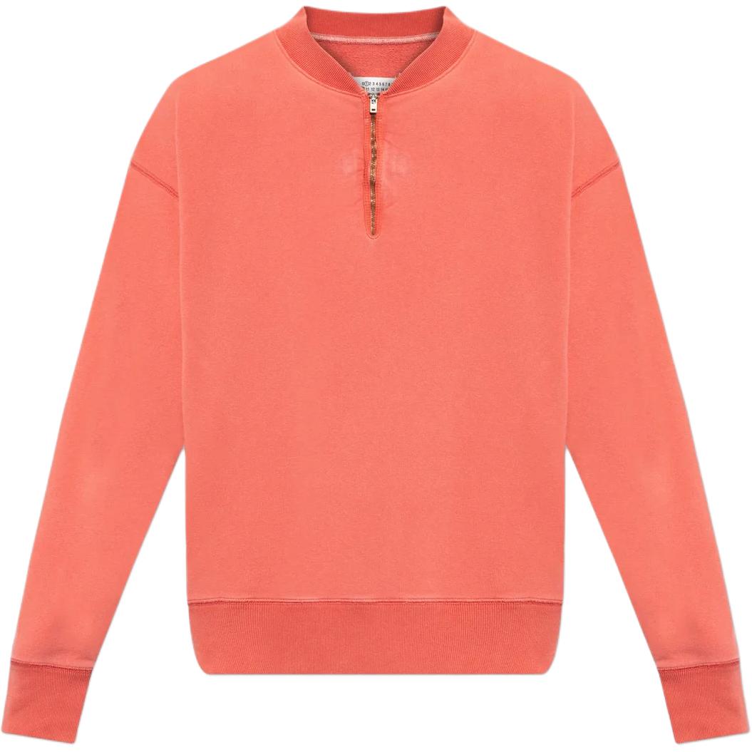 

Полузип Cotton свитшот Maison Margiela, оранжевый