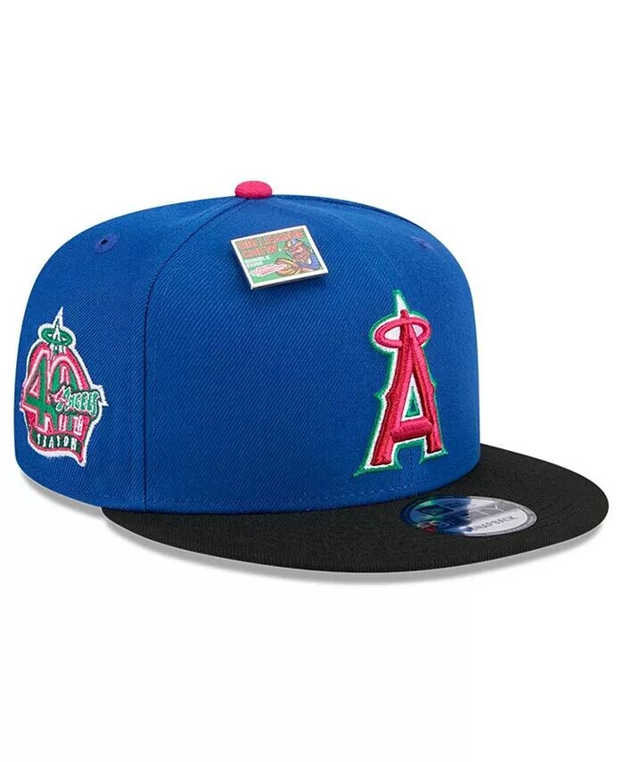 

Мужская королевская/черная кепка Snapback Los Angeles Angels Watermelon Big League Chew Flavor Pack 9FIFTY Snapback New Era, синий