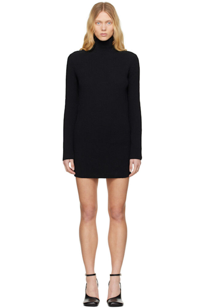 

Черное мини-платье Camionneur с разрезами MM6 Maison Margiela